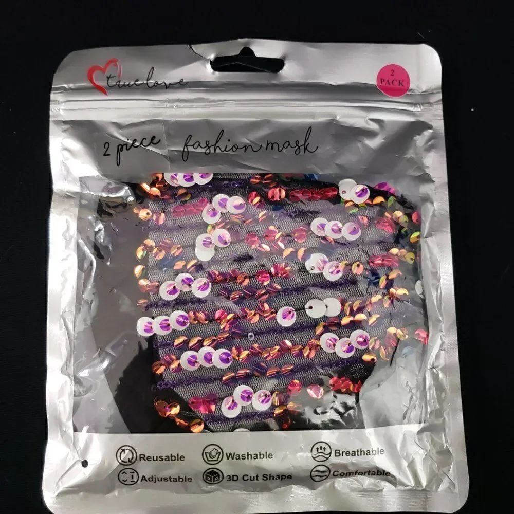 True Love 2 Pieces Fashion Mask One Size